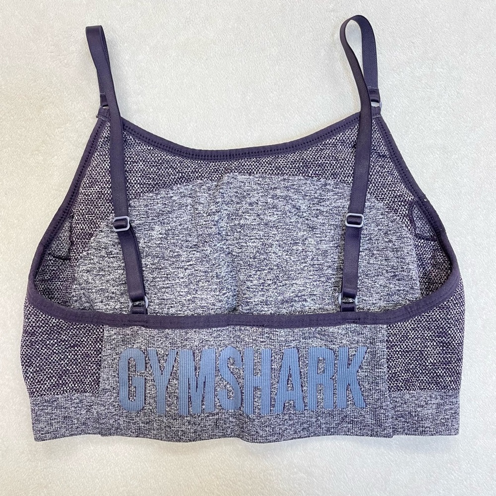 Gymshark Purple and Gray Sports Bra